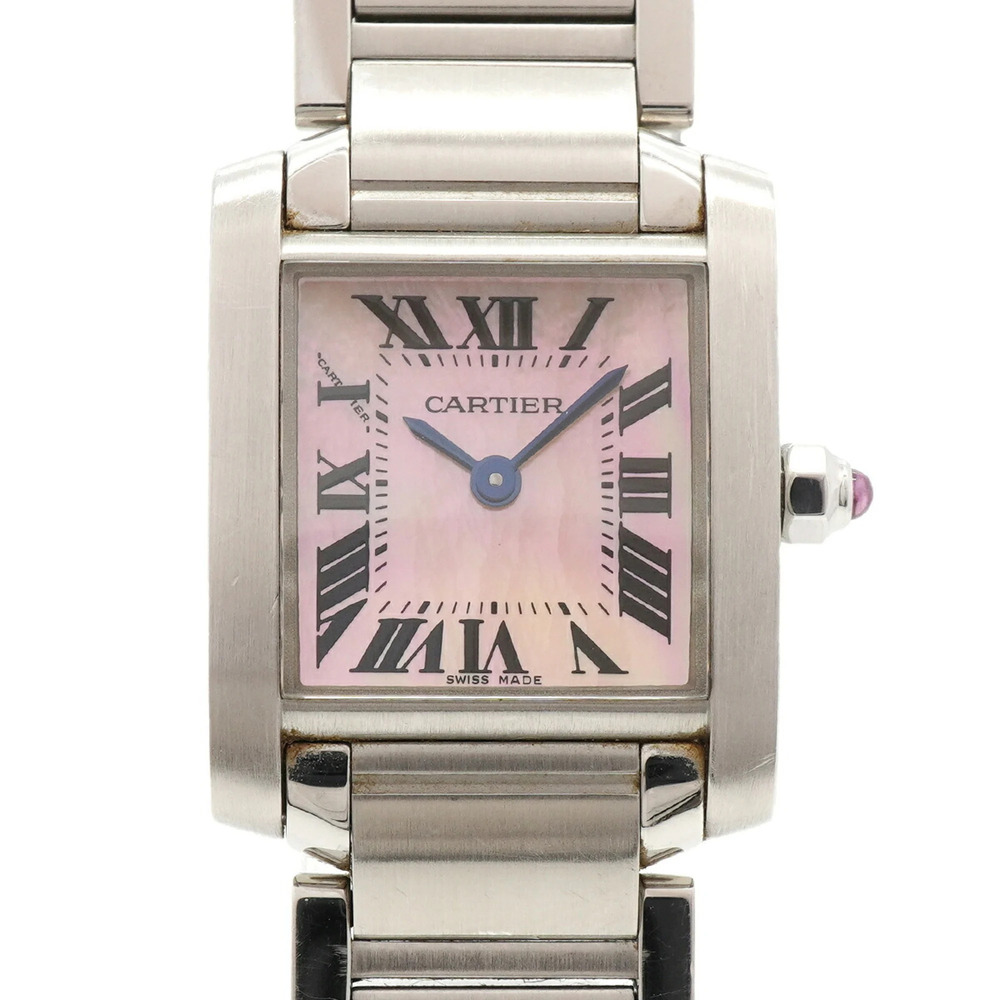 Cartier Tank Française SM W51028Q3 Pink Dial Women's Watch